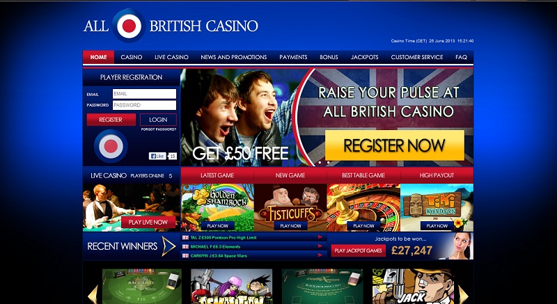 all british casino 110 free spins